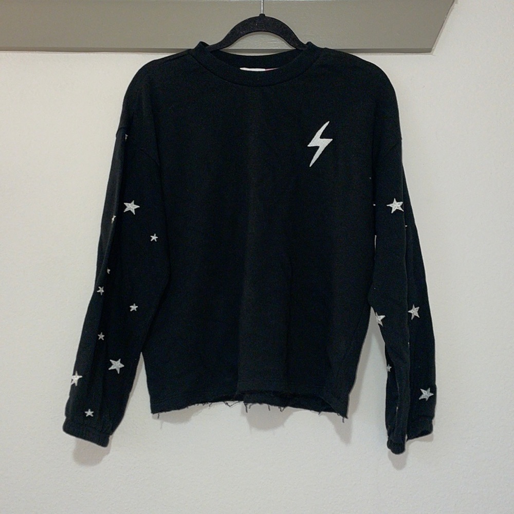 P.J. Salvage Daily Doodle Stars Long Sleeve Sweatshirt Top SZ S NWT - Picture 3 of 7